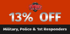 13% Off Military, Police, & 1st Responders